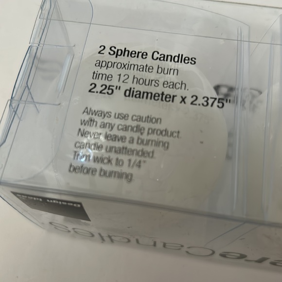 Design Ideas sphere candles white 2.25”x2.375” - Picture 4 of 7